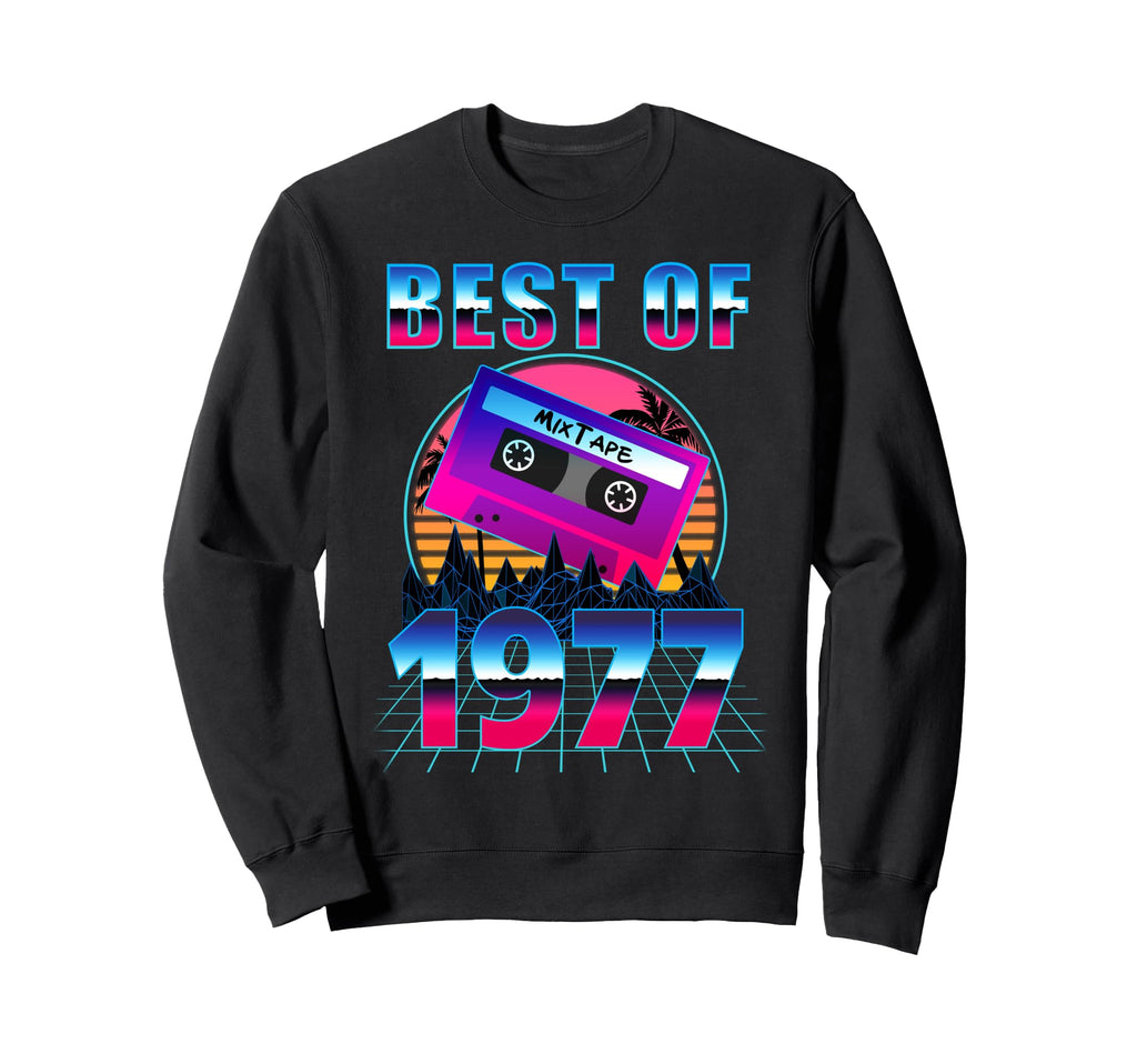 Best 1977 48 Years Old Cassette Sweatshirt - Custom Art Print Men Women - T-Shirt, Sweatshirt, Hoodie