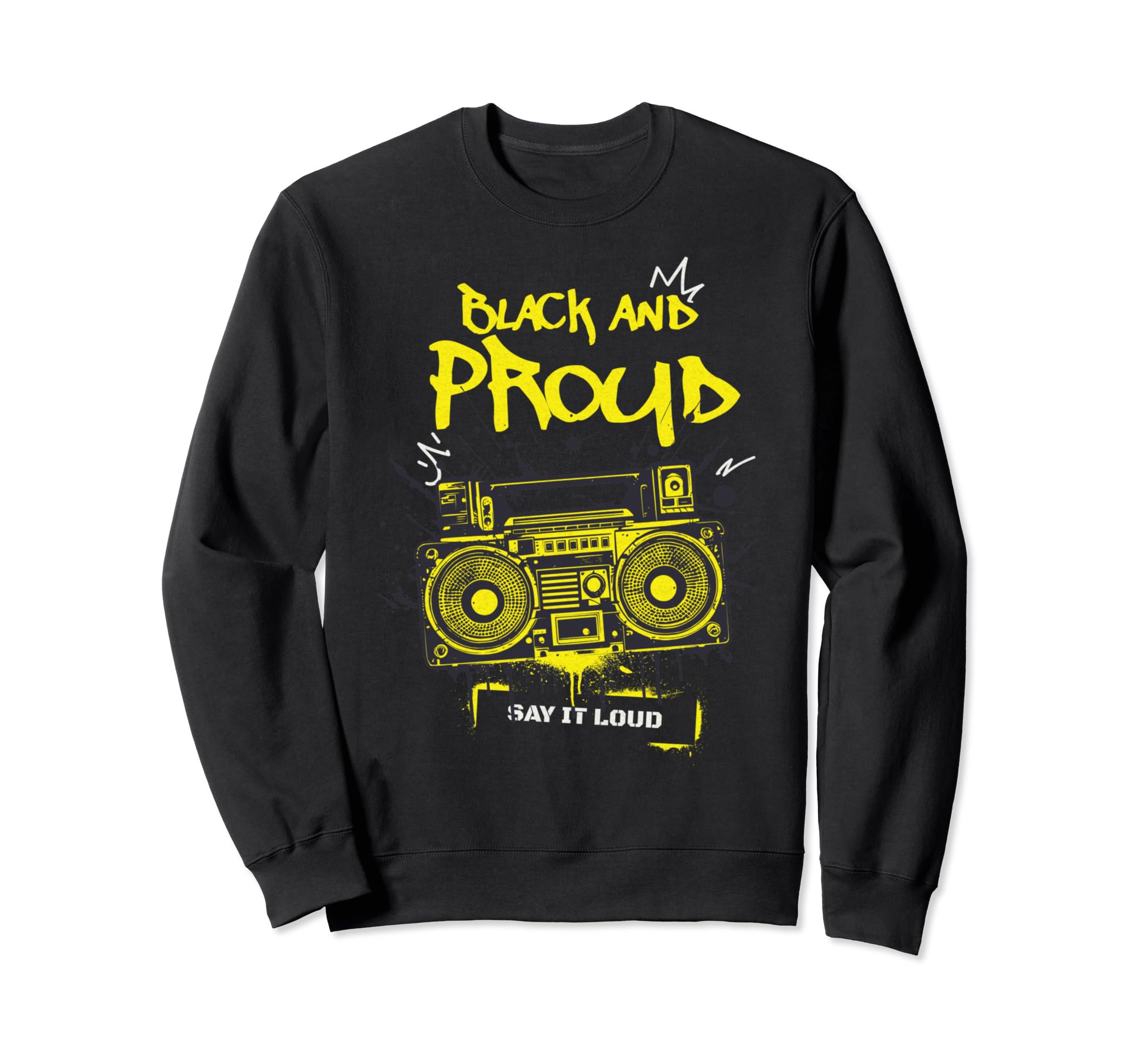Black History Month Hip Hop Old Sweatshirt - Graphic Print Men Women - T-Shirt, Sweatshirt, Hoodie