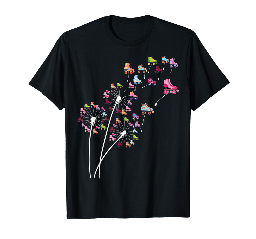 Dandelion Roller Skate Flower Floral T-Shirt - Novelty Apparel Unisex - T-Shirt, Sweatshirt, Hoodie