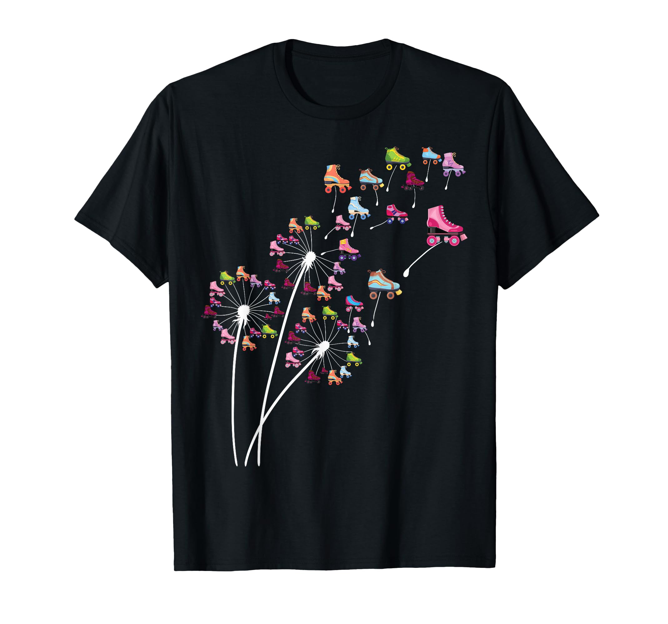 Dandelion Roller Skate Flower Floral T-Shirt - Novelty Apparel Unisex - T-Shirt, Sweatshirt, Hoodie