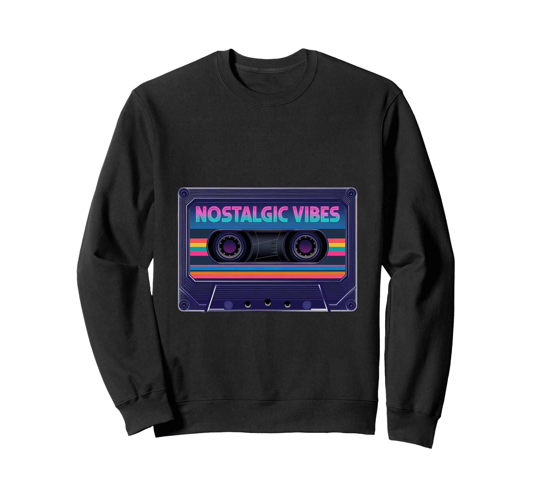 Cassette Tape Nostalgic Vibes Sweatshirt - Unique Graphic for Adults - T-Shirt, Sweatshirt, Hoodie