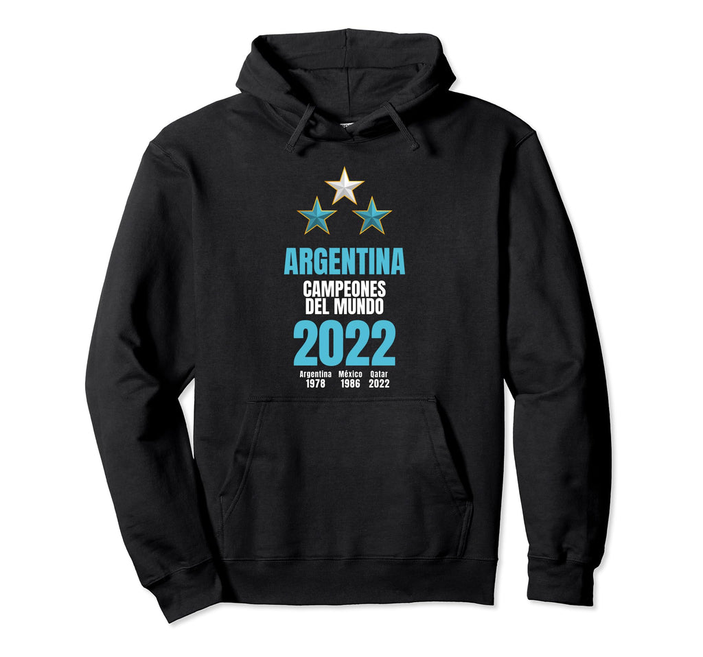 Argentina World Champion 2022 Soccer Hoodie - Aesthetic Graphic for Adults - T-Shirt, Sweatshirt, Hoodie