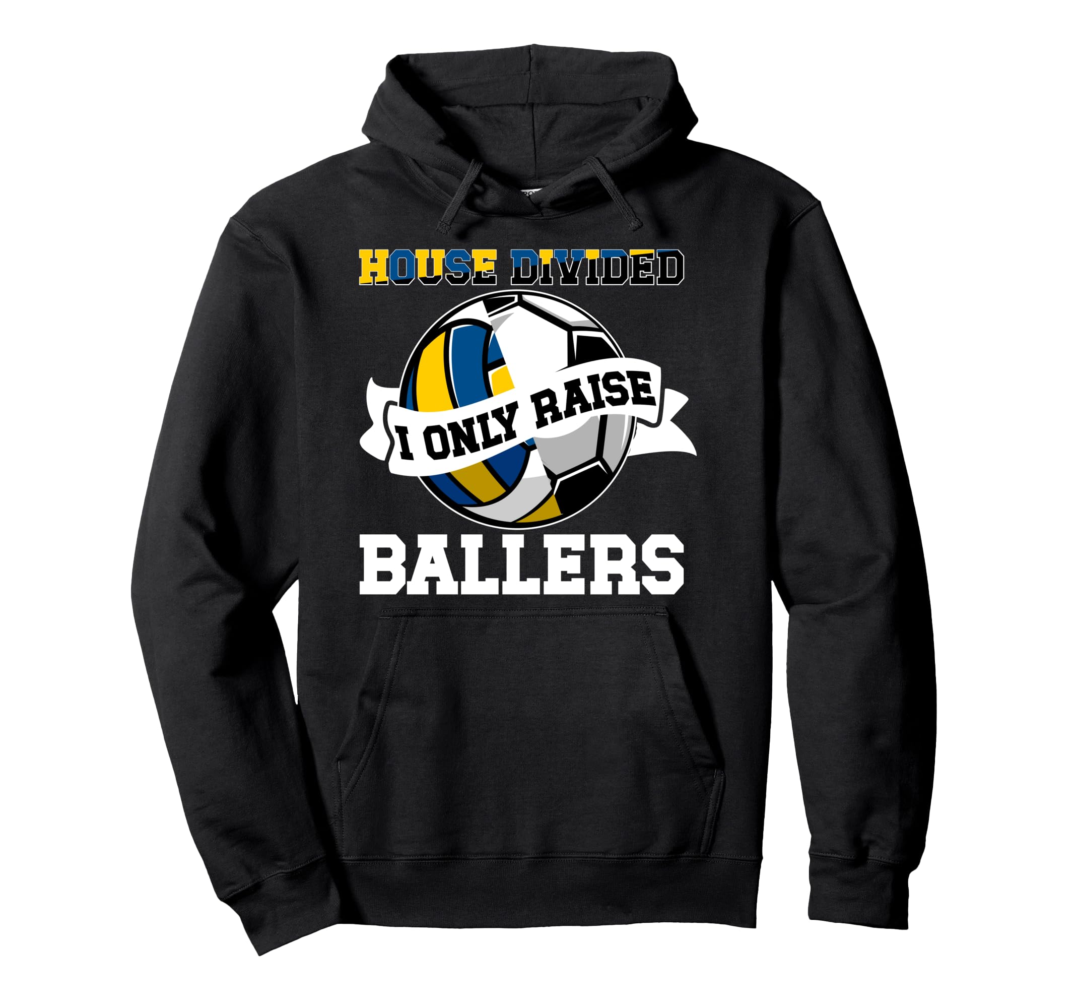 House Divided I Only Raise Ballers Hoodie - Unique Graphic Men Women - T-Shirt, Sweatshirt, Hoodie