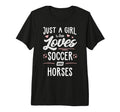 Just Who Loves Soccer And Horses Gift T-Shirt - Minimalist Print Unisex - T-Shirt, Sweatshirt, Hoodie