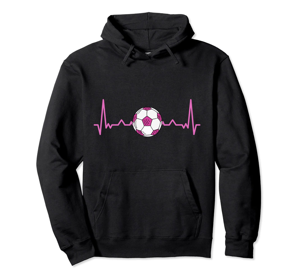 Soccer Heartbeat Hoodie - Trendy Graphic Unisex - T-Shirt, Sweatshirt, Hoodie