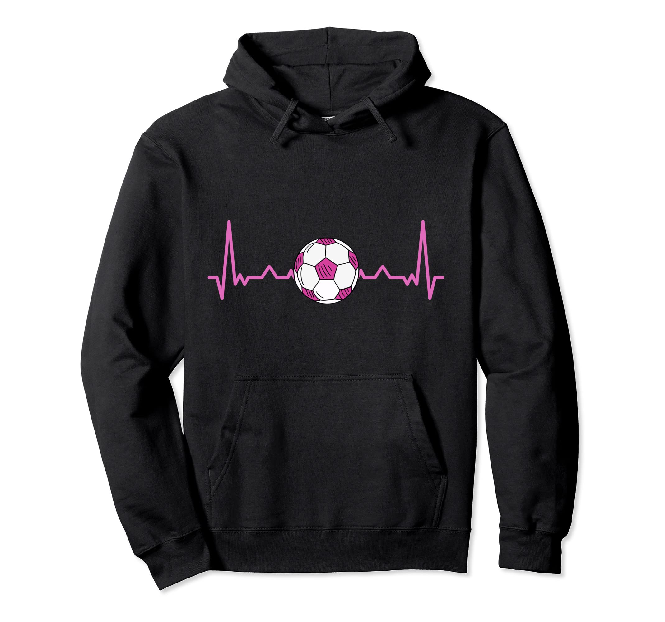 Soccer Heartbeat Hoodie - Trendy Graphic Unisex - T-Shirt, Sweatshirt, Hoodie