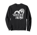 Soccer Aunt Heart Aunt Soccer Sweatshirt - Casual Everyday Wear Unisex - T-Shirt, Sweatshirt, Hoodie