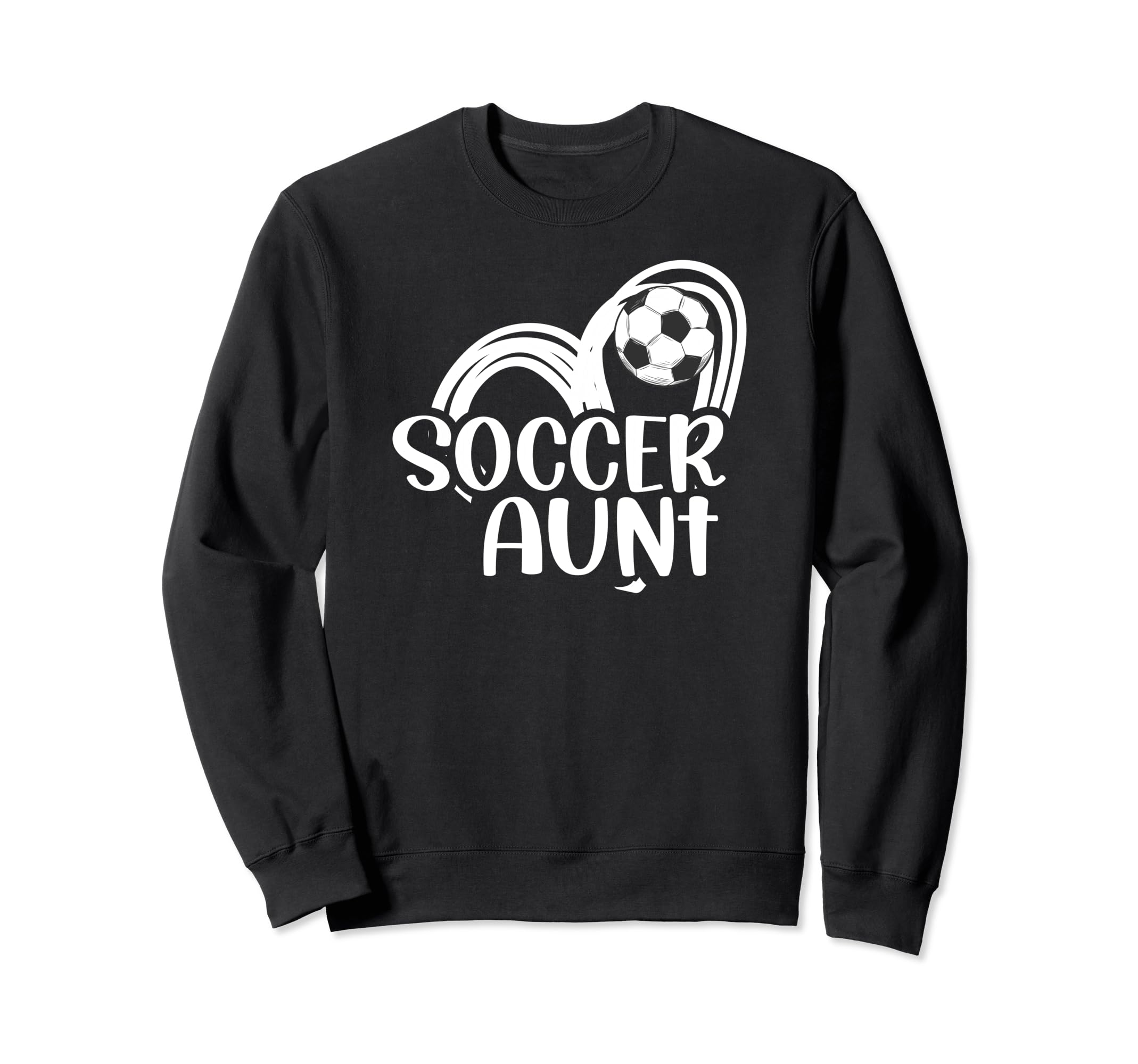 Soccer Aunt Heart Aunt Soccer Sweatshirt - Casual Everyday Wear Unisex - T-Shirt, Sweatshirt, Hoodie