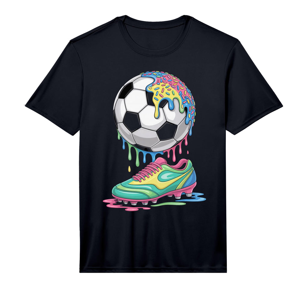 Soccer Ball Drip Ice Cream Drip Game T-Shirt - Aesthetic Graphic Unisex - T-Shirt, Sweatshirt, Hoodie