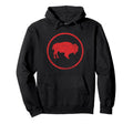 Bison American Buffalo Minimalist Hoodie - Unique Graphic Unisex - T-Shirt, Sweatshirt, Hoodie