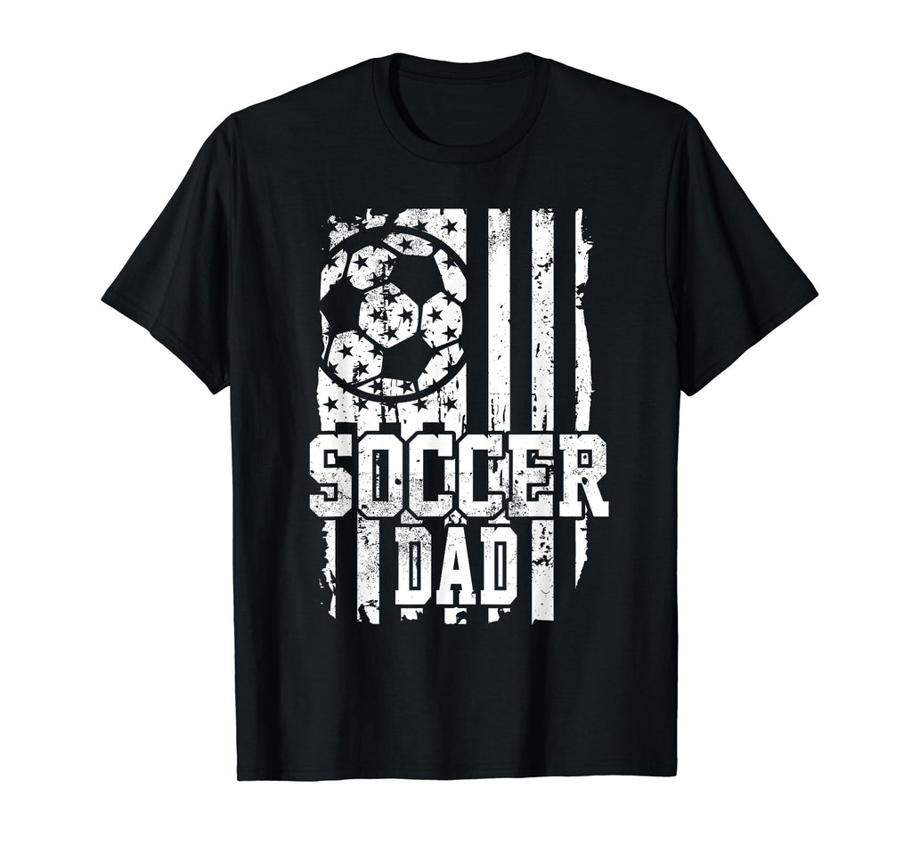 Usa Flag Soccer Dad Soccer Game T-Shirt - Casual Everyday Wear for Adults - T-Shirt, Sweatshirt, Hoodie
