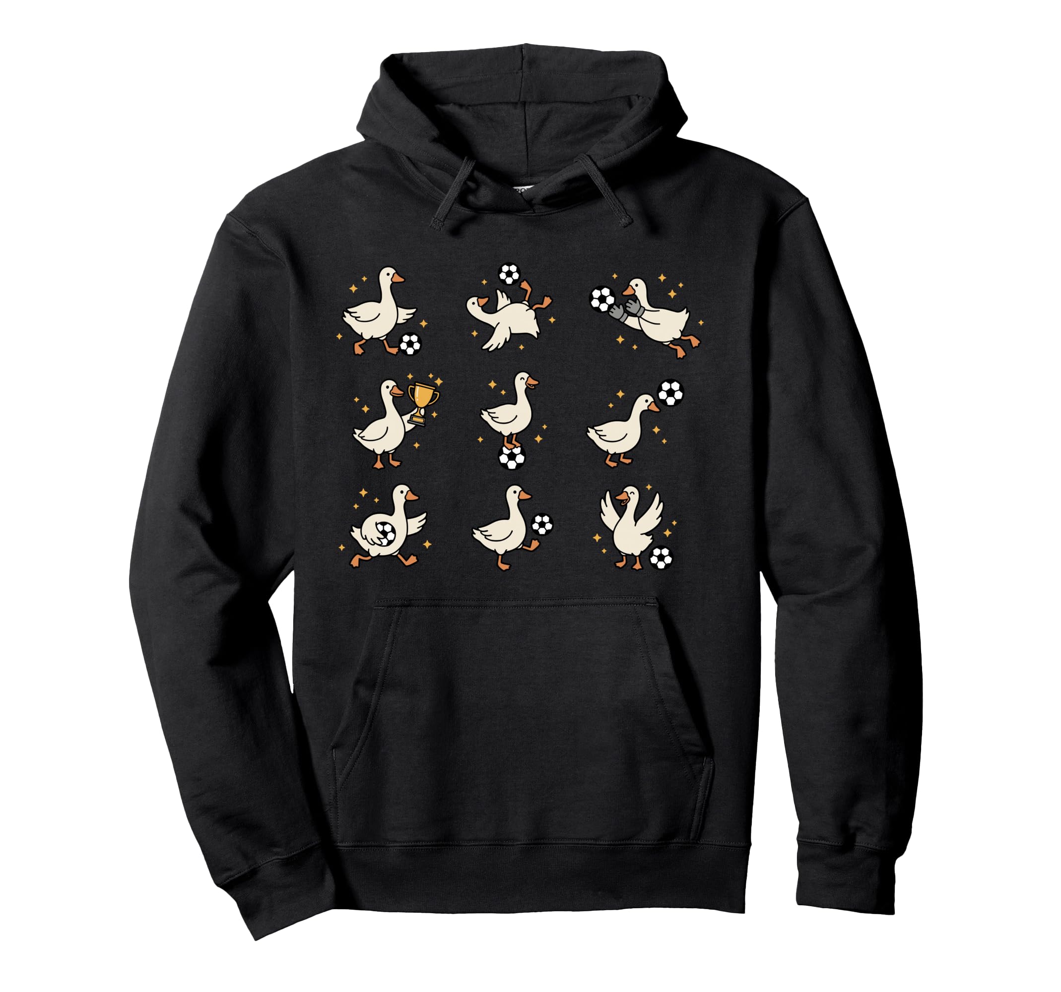 Silly Goose Playing Soccer Goalie Funny Hoodie - Custom Art Print Unisex - T-Shirt, Sweatshirt, Hoodie