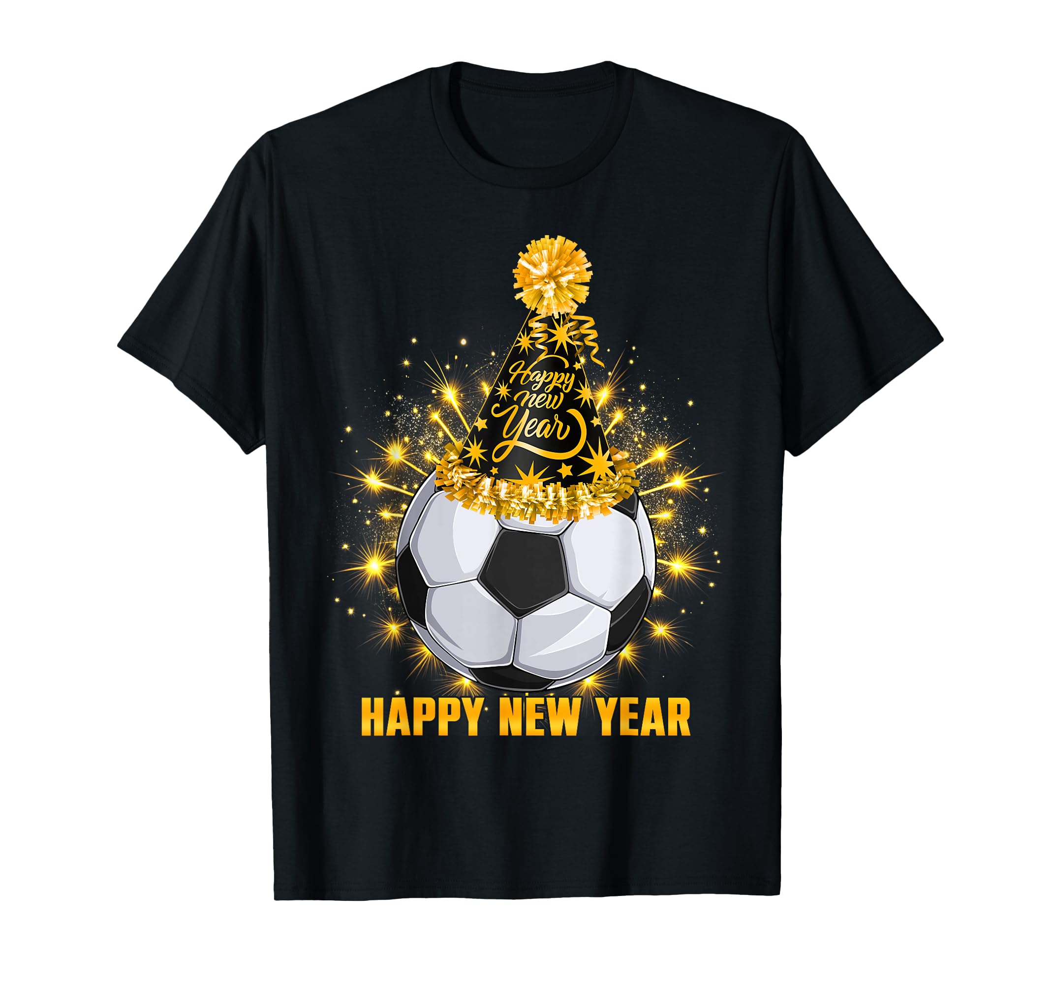 Happy New Year 2026 Soccer Party Hat T-Shirt - Aesthetic Graphic Unisex - T-Shirt, Sweatshirt, Hoodie