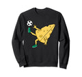 Cheese Playing Soccer Funny Food Chef Sweatshirt - Unique Graphic Men Women - T-Shirt, Sweatshirt, Hoodie