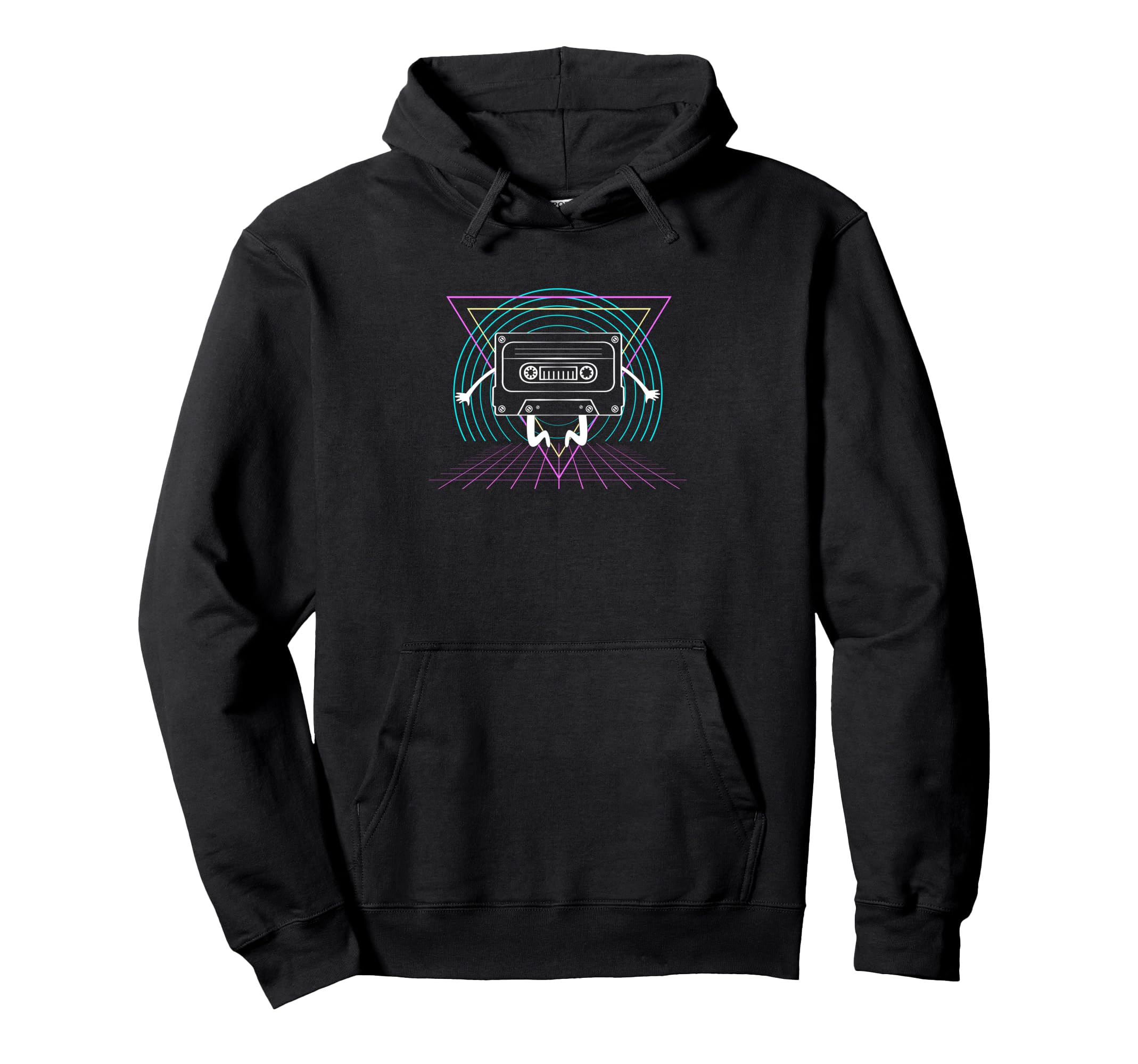 Geometric 90S Cassette Tape Music Lover Hoodie - Novelty Apparel Men Women - T-Shirt, Sweatshirt, Hoodie