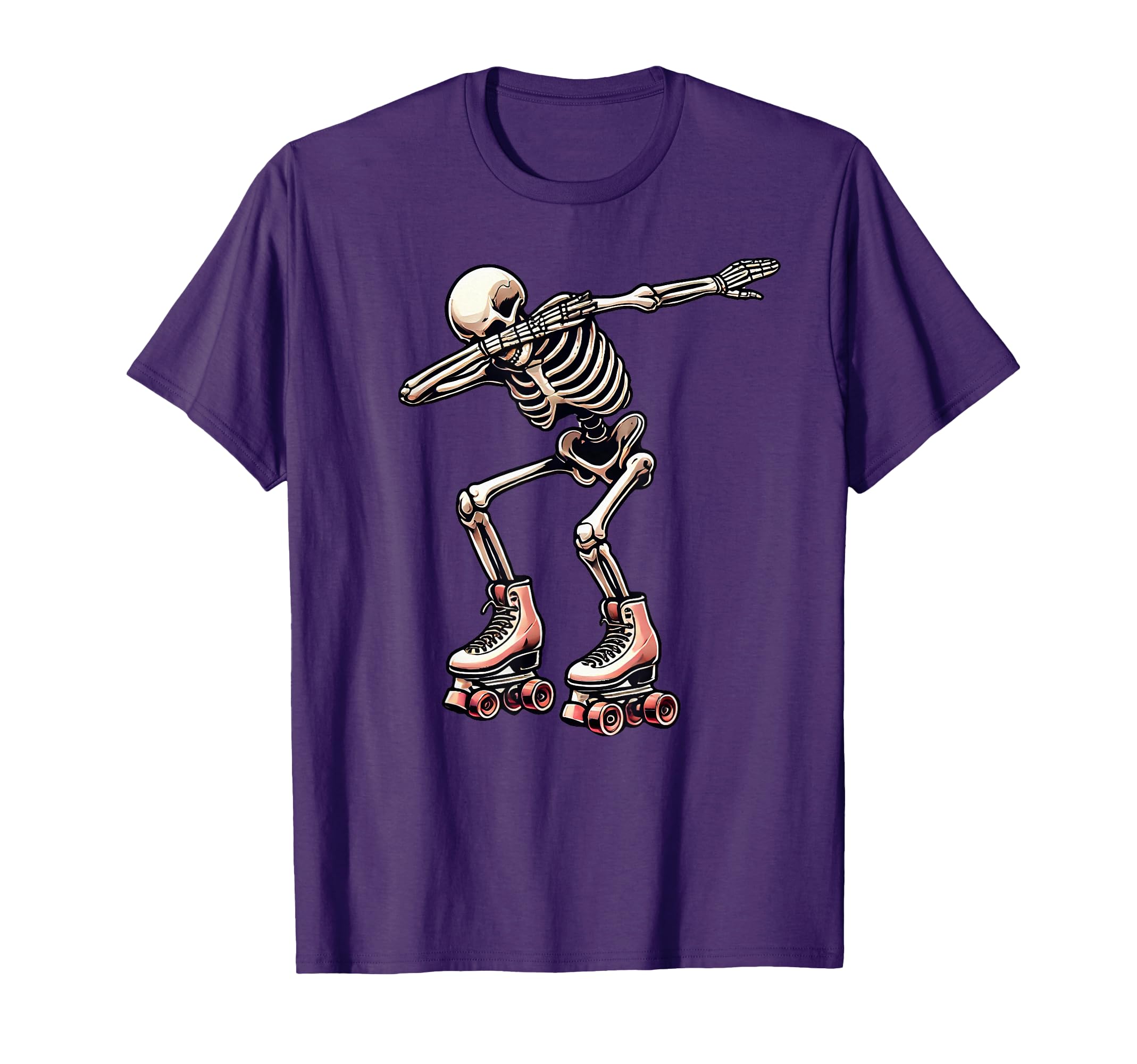 Halloween Skeleton Roller Skating T-Shirt - Streetwear Style for Adults - T-Shirt, Sweatshirt, Hoodie