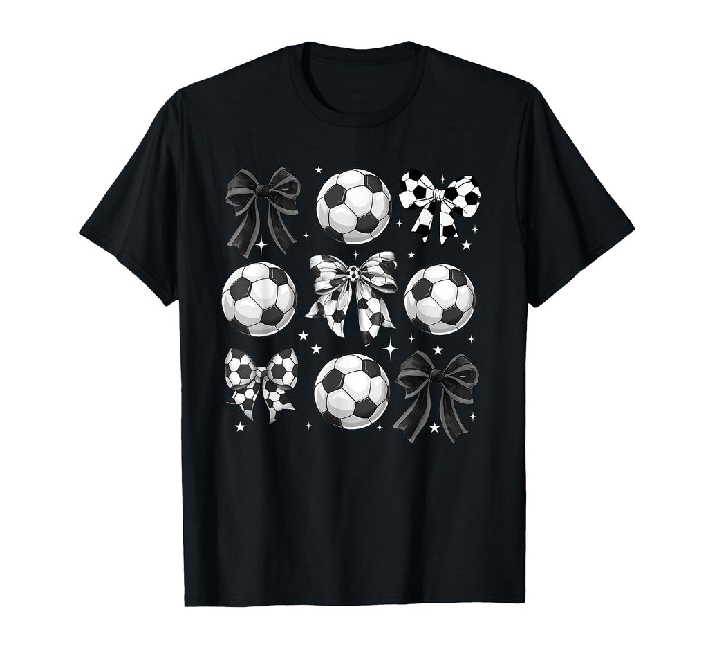 Soccer Coquette Bow Kick Dang Ball Happy T-Shirt - Custom Art Print Unisex - T-Shirt, Sweatshirt, Hoodie