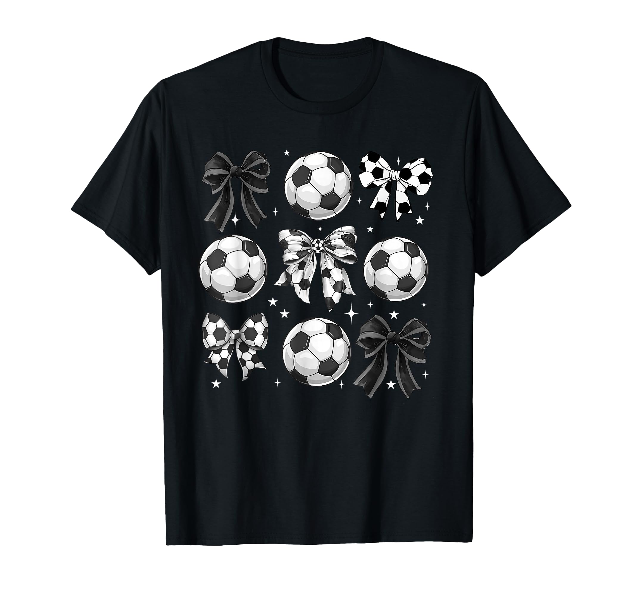 Soccer Coquette Bow Kick Dang Ball Happy T-Shirt - Custom Art Print Unisex - T-Shirt, Sweatshirt, Hoodie