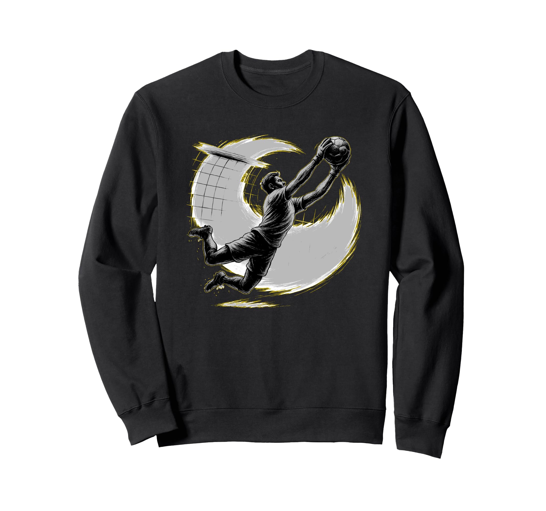 Mens Soccer Goalie Silhouette Players Sweatshirt - Minimalist Print Unisex - T-Shirt, Sweatshirt, Hoodie