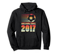Awesome Since 2017 Soccer 9Th Birthday Hoodie - Minimalist Print Men Women - T-Shirt, Sweatshirt, Hoodie