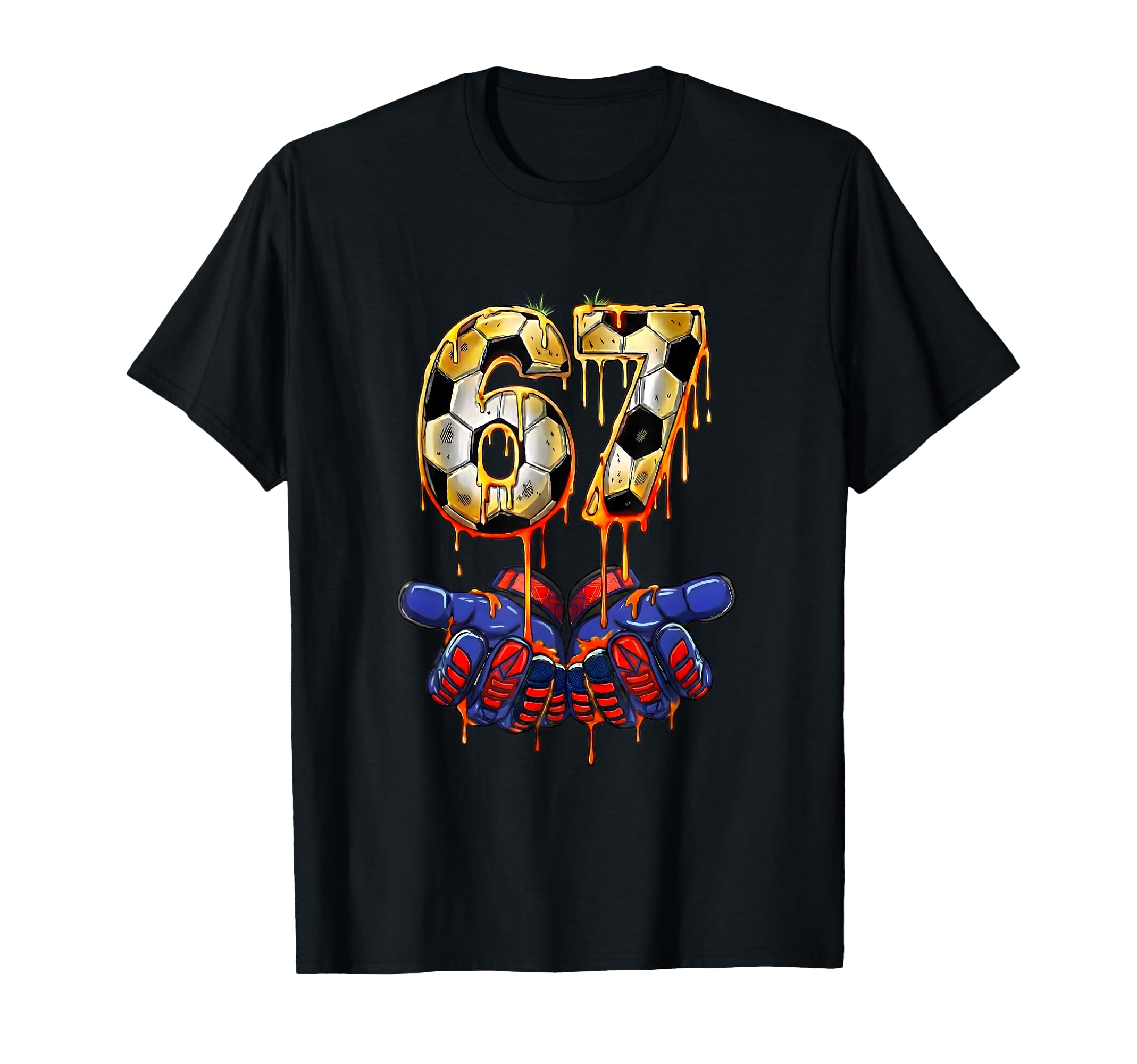 67 Meme Soccer Goalkeeper Gloves T-Shirt - Aesthetic Graphic for Adults - T-Shirt, Sweatshirt, Hoodie