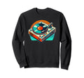 80S 90S Vinyl Record Player Sweatshirt - Trendy Graphic for Adults - T-Shirt, Sweatshirt, Hoodie