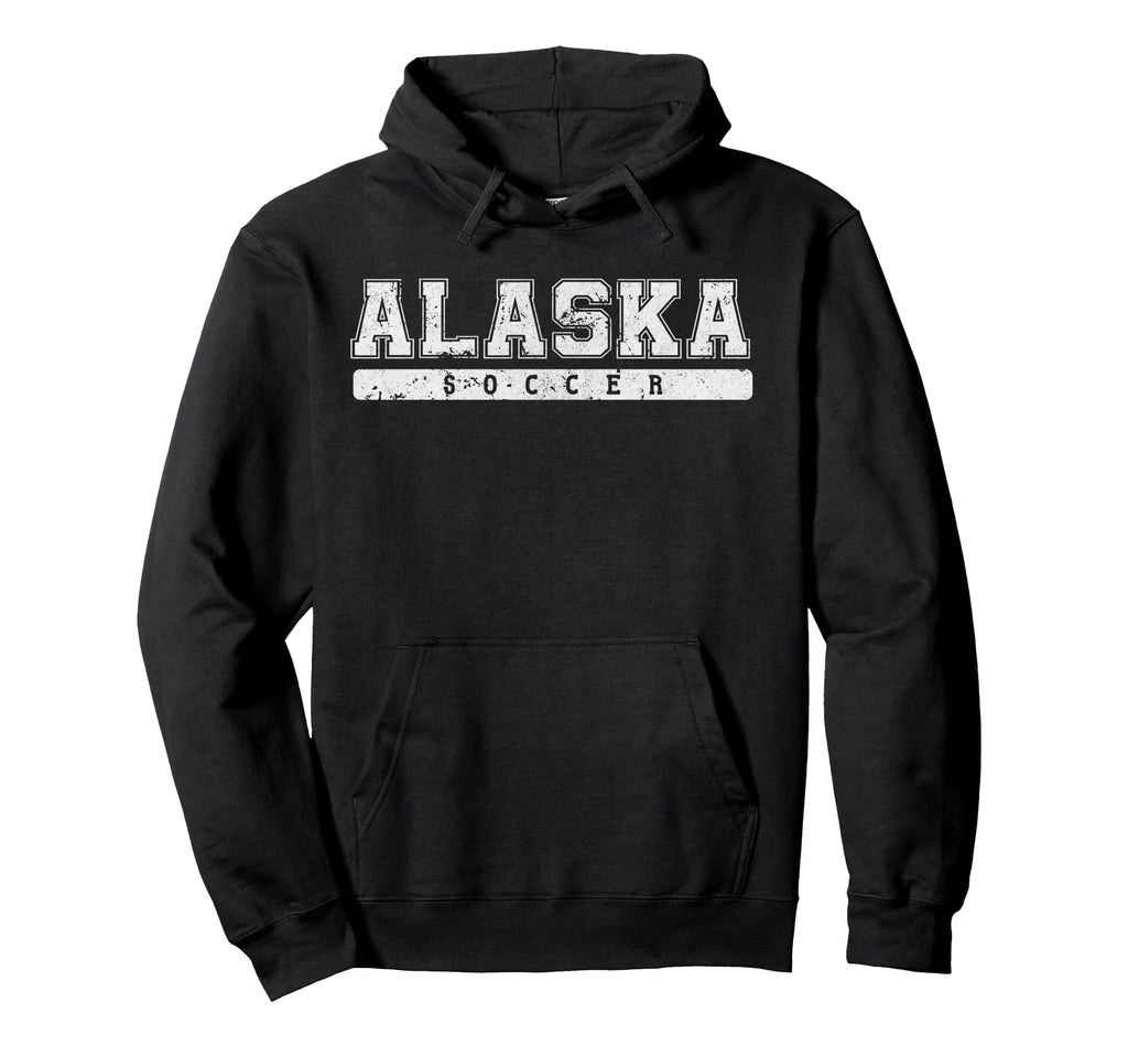 Alaska Soccer White Text Hoodie - Casual Everyday Wear Unisex - T-Shirt, Sweatshirt, Hoodie