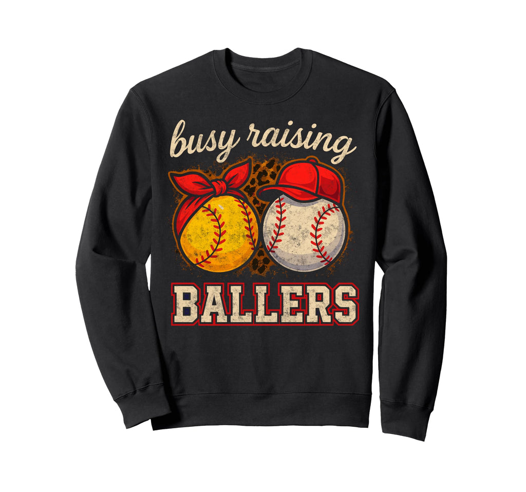 Baseball Softball Mom Grandma Busy Sweatshirt - Unique Graphic Unisex - T-Shirt, Sweatshirt, Hoodie