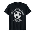 Fort Lauderdale Soccer Distressed 90S T-Shirt - Graphic Print Men Women - T-Shirt, Sweatshirt, Hoodie