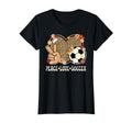 Peace Love Soccer Lover Leopard Soccer T-Shirt - Unique Graphic Unisex - T-Shirt, Sweatshirt, Hoodie