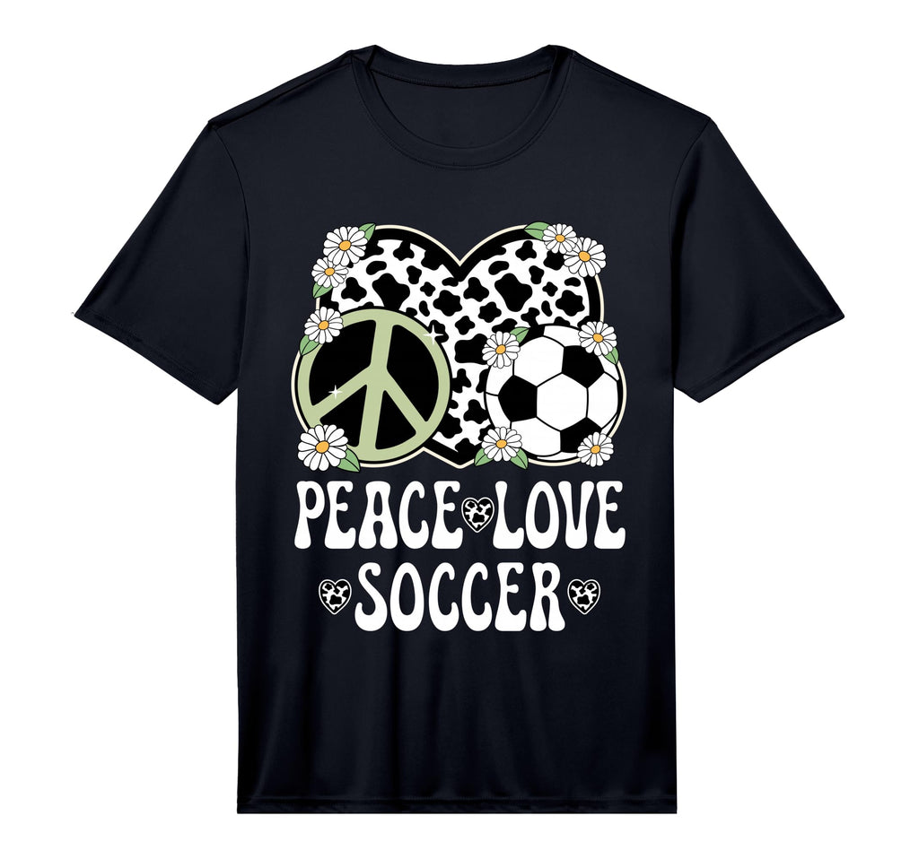 Peace Love Soccer Lover Cow Soccer T-Shirt - Trendy Graphic Men Women - T-Shirt, Sweatshirt, Hoodie