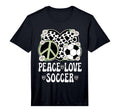 Peace Love Soccer Lover Cow Soccer T-Shirt - Trendy Graphic Men Women - T-Shirt, Sweatshirt, Hoodie