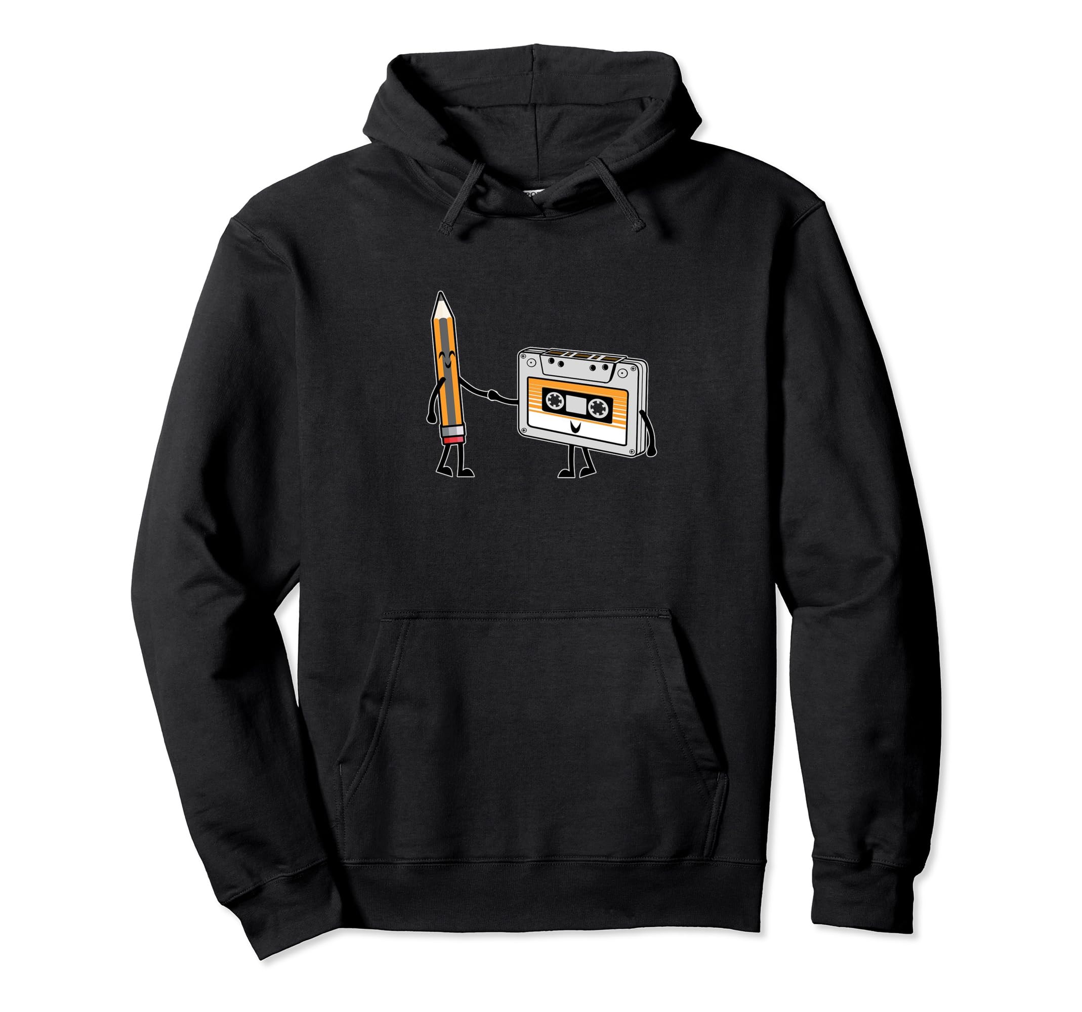 Funny Cassette Tape Pencil 70S Hoodie - Casual Everyday Wear for Adults - T-Shirt, Sweatshirt, Hoodie