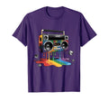 Rainbow Dripping Paint Boombox T-Shirt - Custom Art Print Men Women - T-Shirt, Sweatshirt, Hoodie