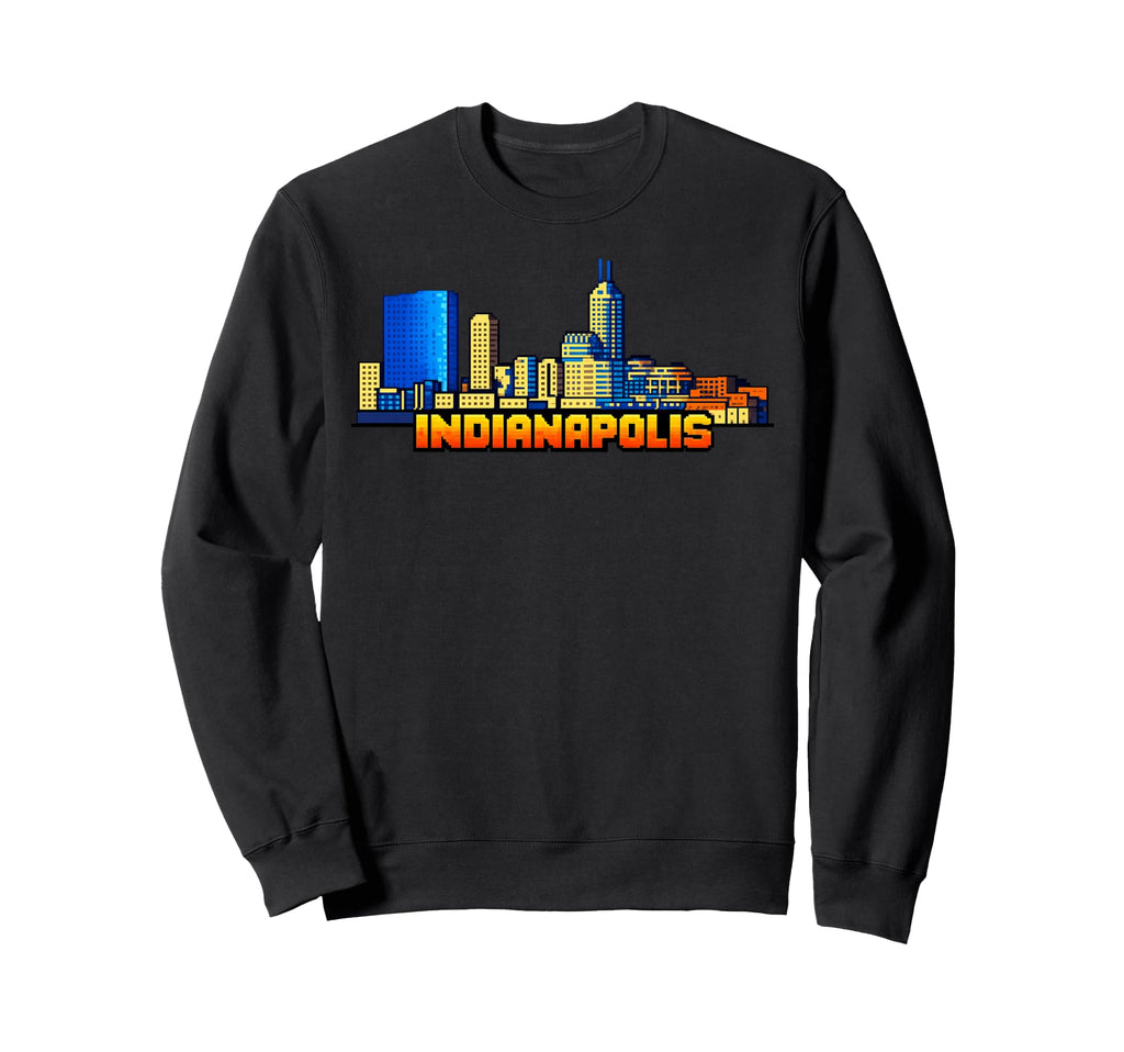 Indianapolis 8 Bit Video Arcade Sweatshirt - Graphic Print for Adults - T-Shirt, Sweatshirt, Hoodie