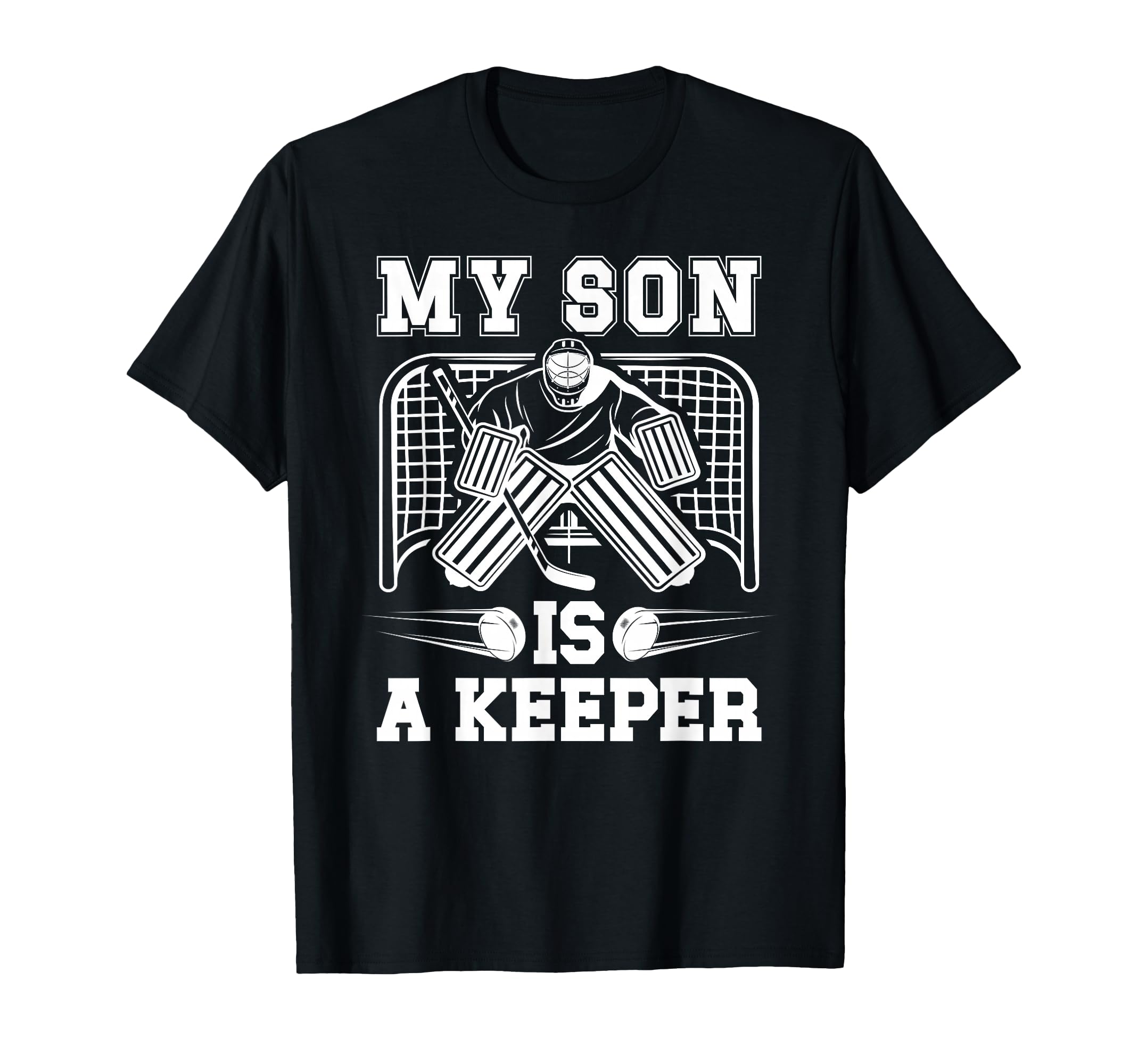 My Son Is Hockey Keeper Mom Hockey T-Shirt - Streetwear Style for Adults - T-Shirt, Sweatshirt, Hoodie