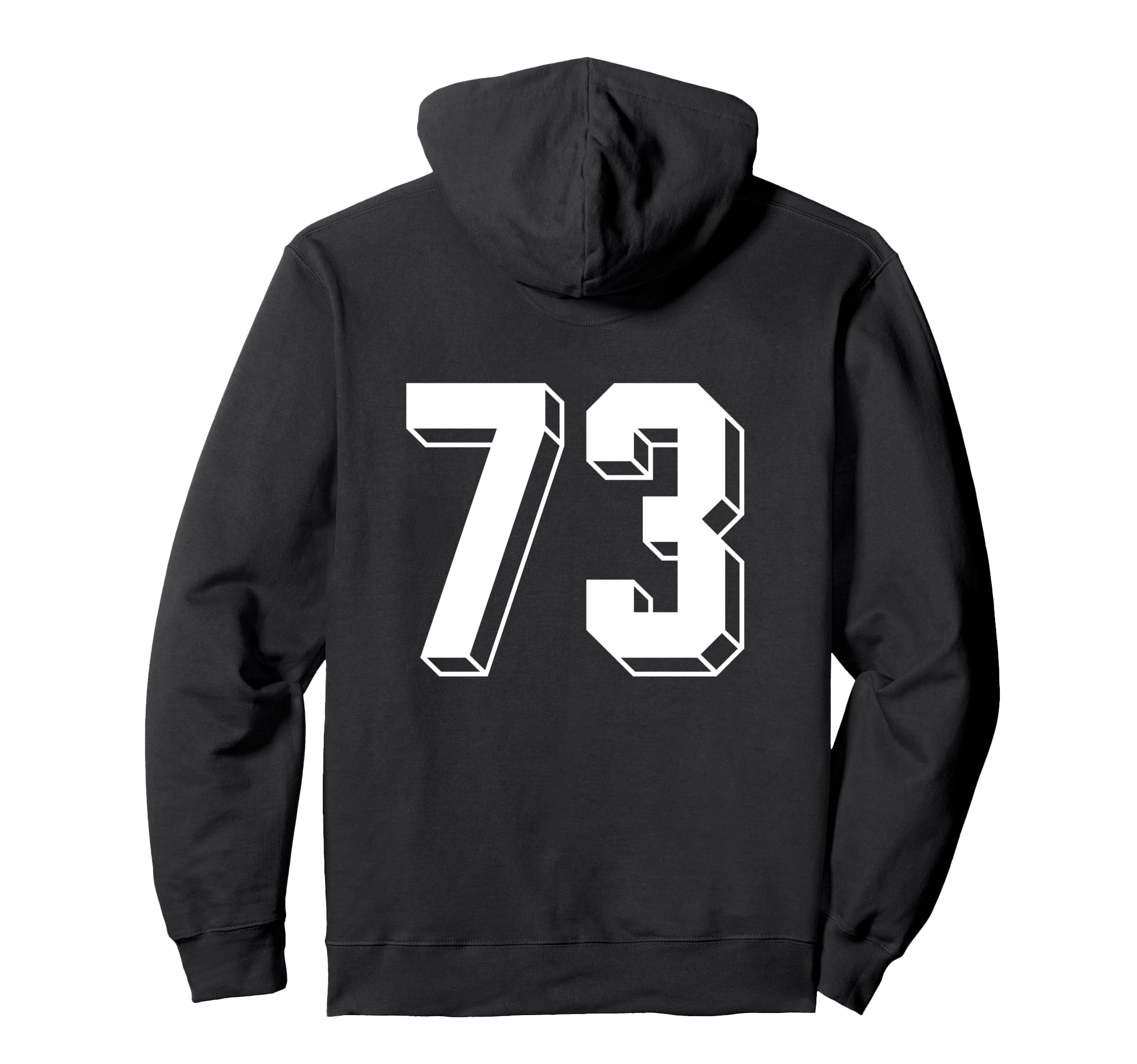 Number 73 Backside 80S 90S Team Jersey Hoodie - Trendy Graphic Unisex - T-Shirt, Sweatshirt, Hoodie