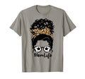 Mom Life Messy Bun Curly Hair Soccer T-Shirt - Casual Everyday Wear Unisex - T-Shirt, Sweatshirt, Hoodie