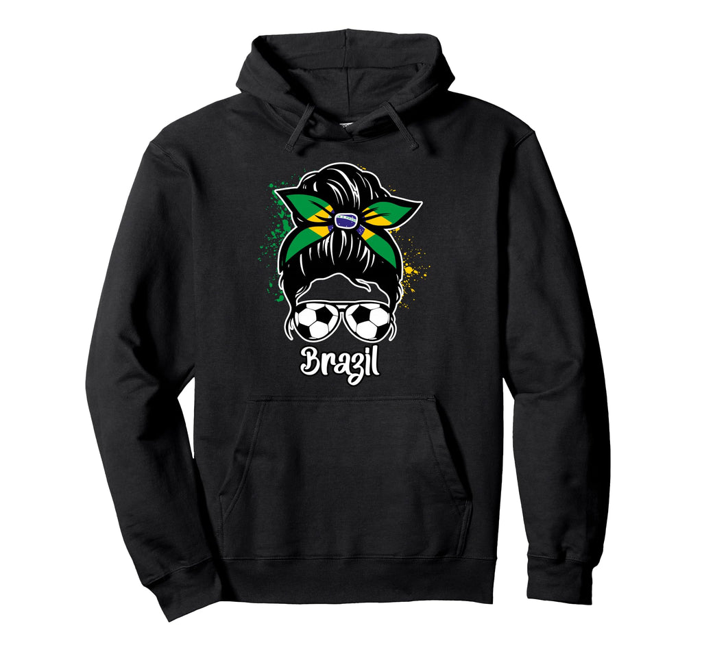 Brazil Soccer Game Player Football Hoodie - Fun Novelty Design Men Women - T-Shirt, Sweatshirt, Hoodie