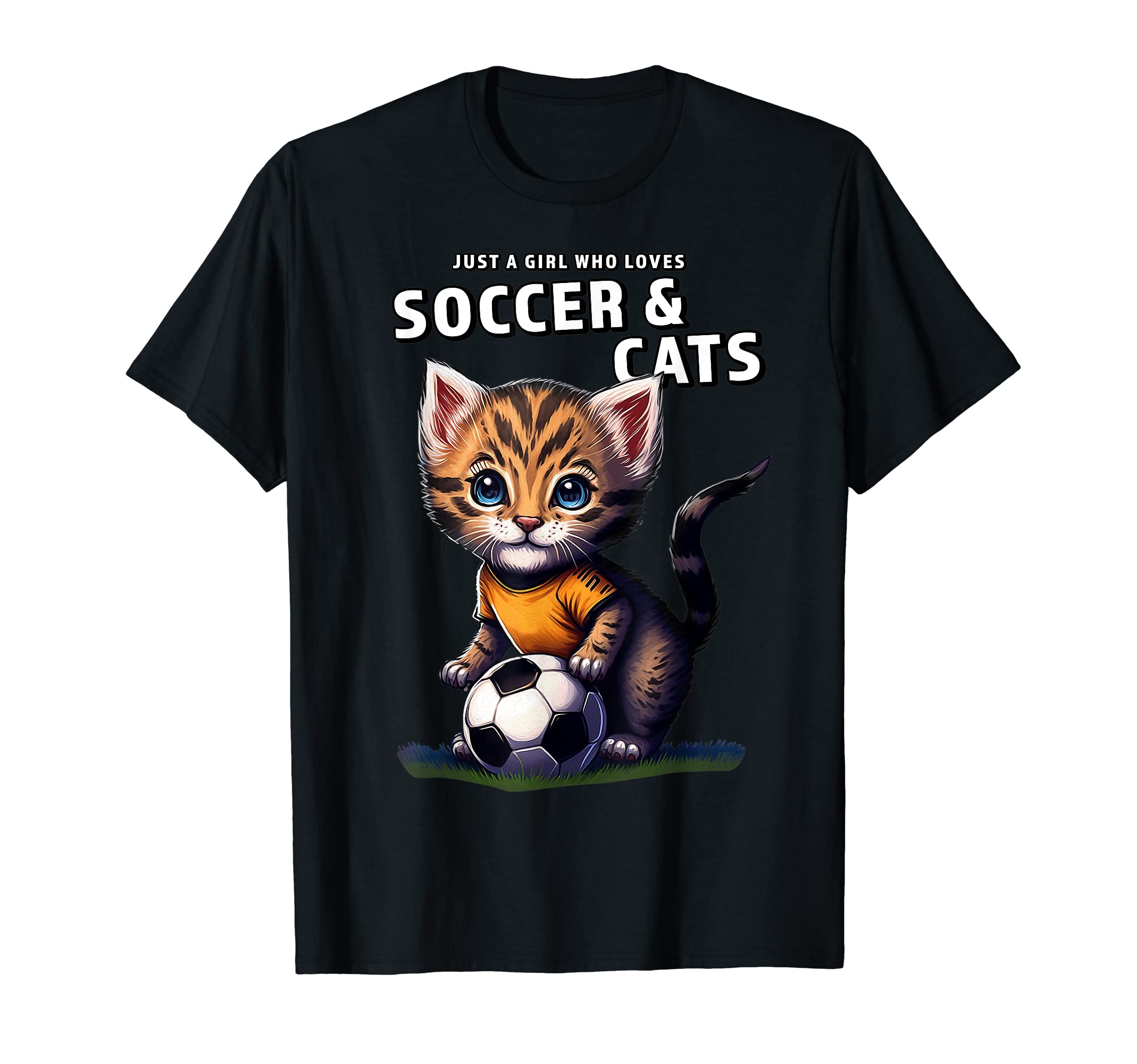 Funny Cat Loves Soccer And Cats Cat T-Shirt - Trendy Graphic Men Women - T-Shirt, Sweatshirt, Hoodie