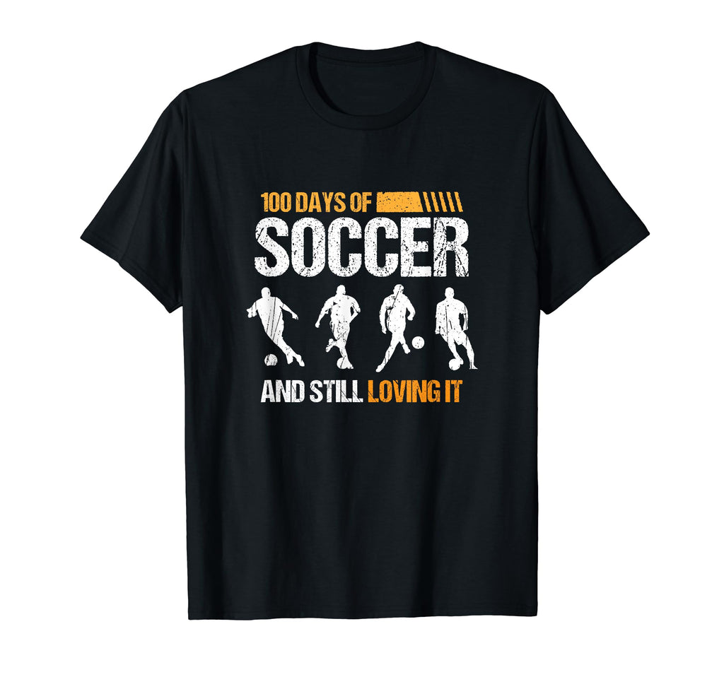 100 Days Soccer Passionate Sport Player T-Shirt - Custom Art Print Unisex - T-Shirt, Sweatshirt, Hoodie