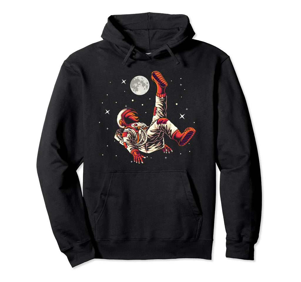 Astronaut Bicycle Kick Moon Soccer Hoodie - Trendy Graphic Men Women - T-Shirt, Sweatshirt, Hoodie