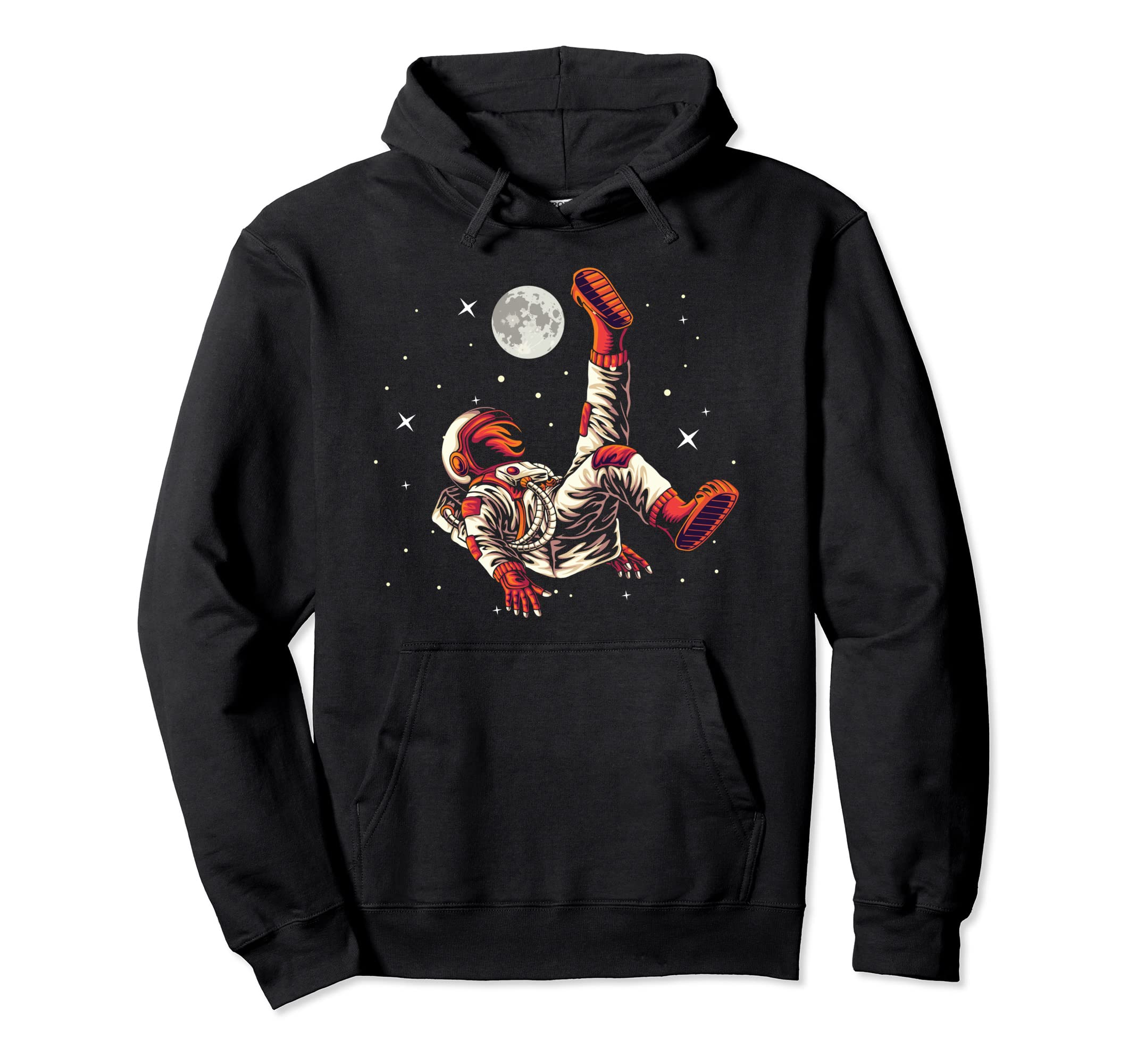 Astronaut Bicycle Kick Moon Soccer Hoodie - Trendy Graphic Men Women - T-Shirt, Sweatshirt, Hoodie
