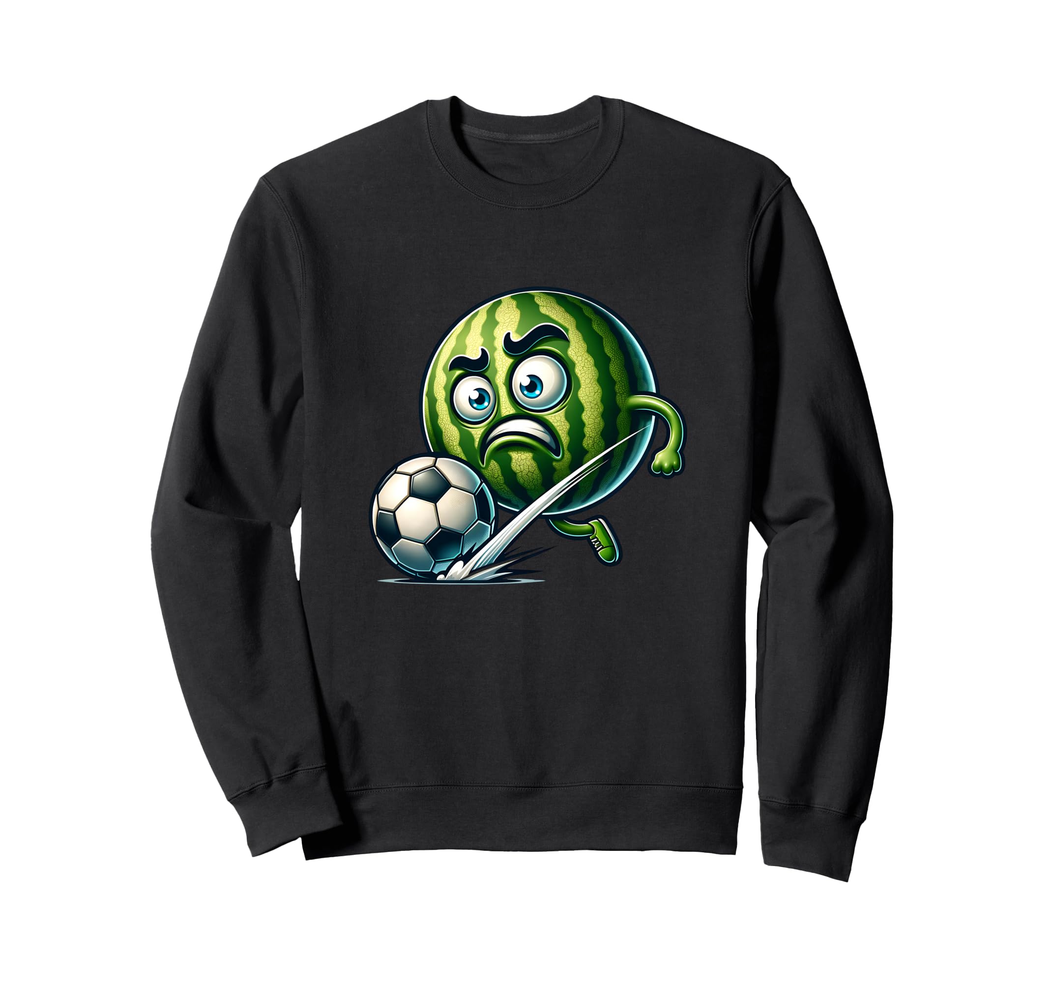Angry Watermelon Striker Kicking Sweatshirt - Streetwear Style Unisex - T-Shirt, Sweatshirt, Hoodie