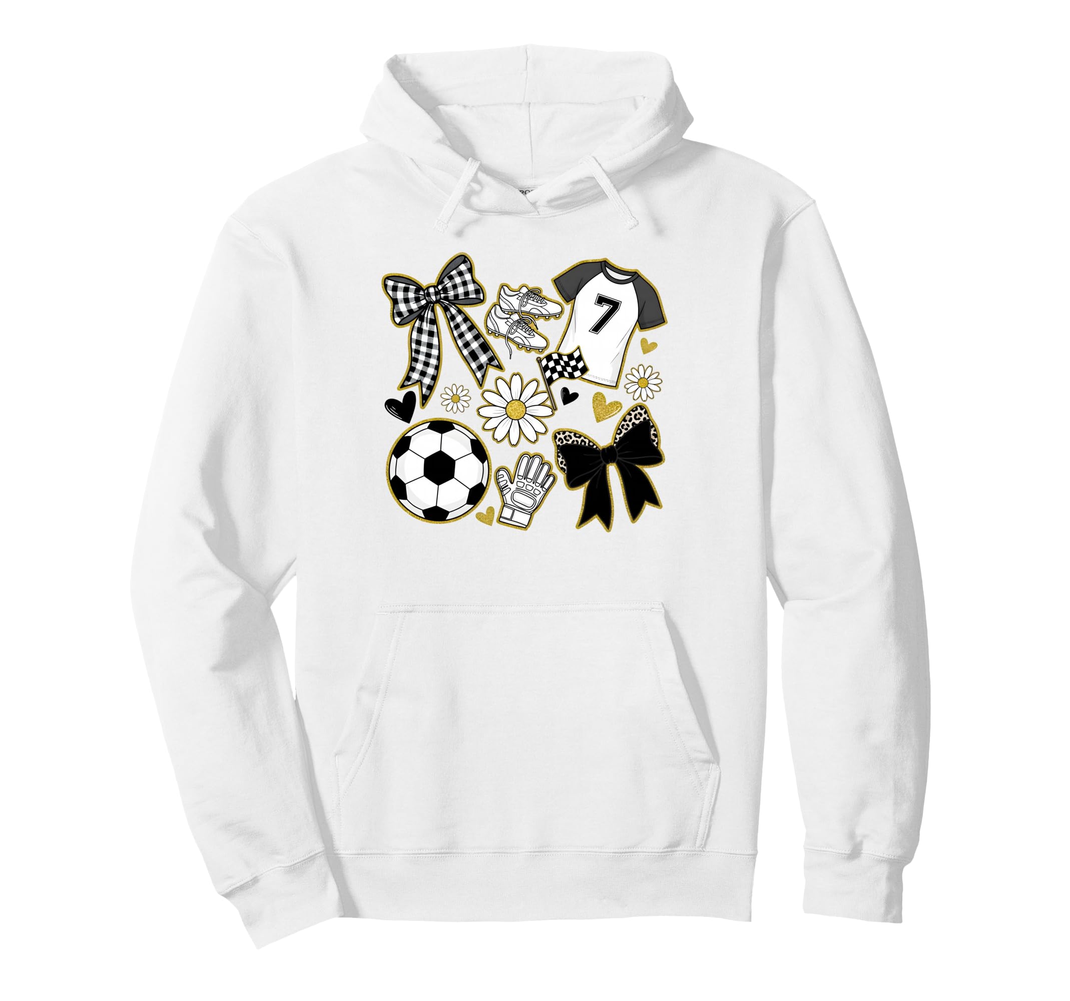 Soccer Mama Mom Preppy Soccer Hoodie - Fun Novelty Design for Adults - T-Shirt, Sweatshirt, Hoodie