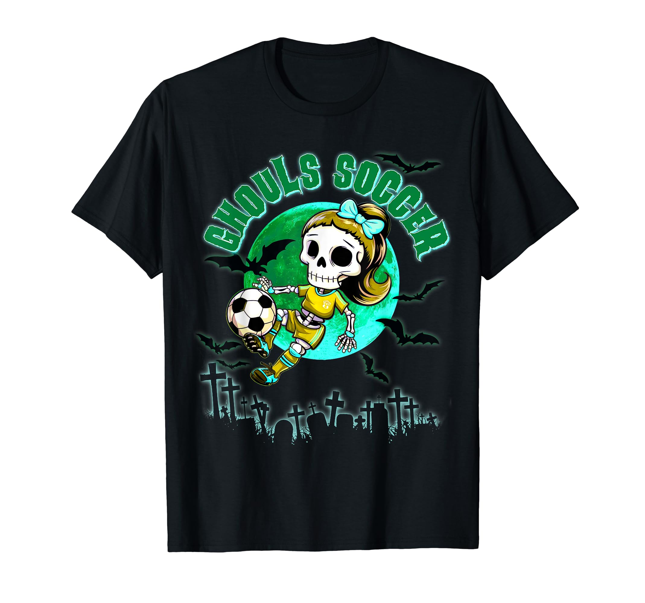 Soccer Ghoul Halloween Teens October T-Shirt - Trendy Graphic for Adults - T-Shirt, Sweatshirt, Hoodie