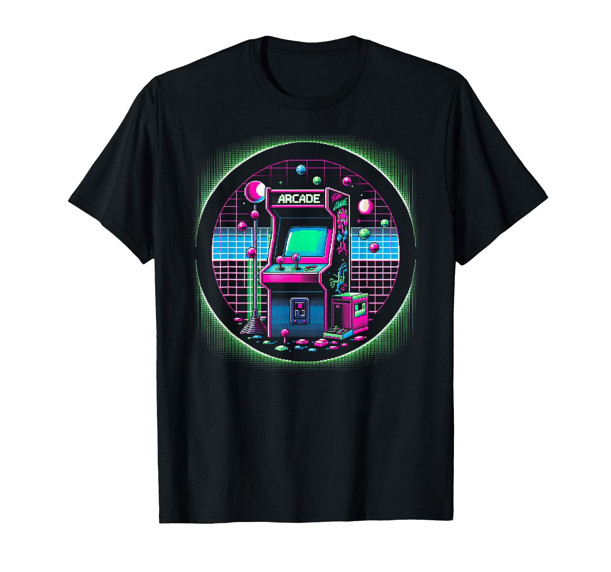 1980S Arcade T-Shirt - Aesthetic Graphic for Adults - T-Shirt, Sweatshirt, Hoodie