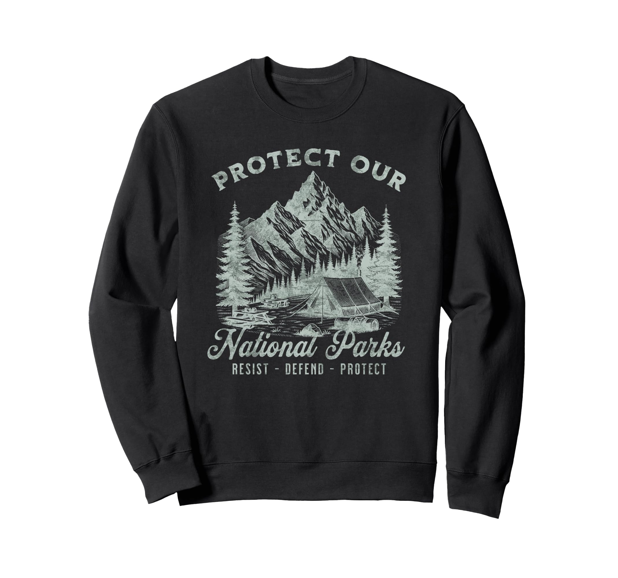 Protect National Parks Defend Sweatshirt - Aesthetic Graphic Men Women - T-Shirt, Sweatshirt, Hoodie