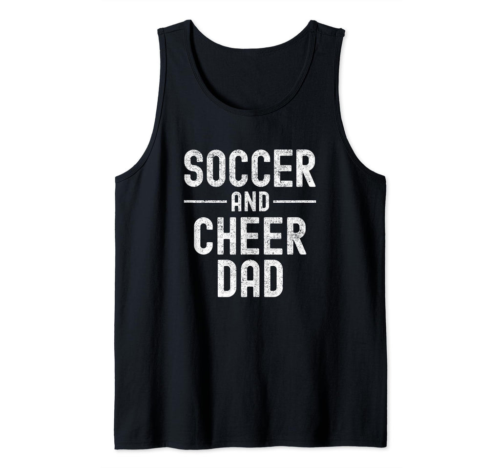 Soccer And Cheer Cheerleader Dad T T-Shirt - Aesthetic Graphic for Adults - T-Shirt, Sweatshirt, Hoodie