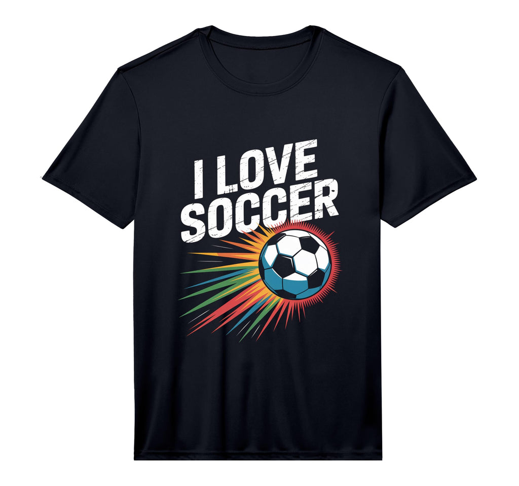 Mens I Love Soccer Vibrant Ball T-Shirt - Novelty Apparel Men Women - T-Shirt, Sweatshirt, Hoodie